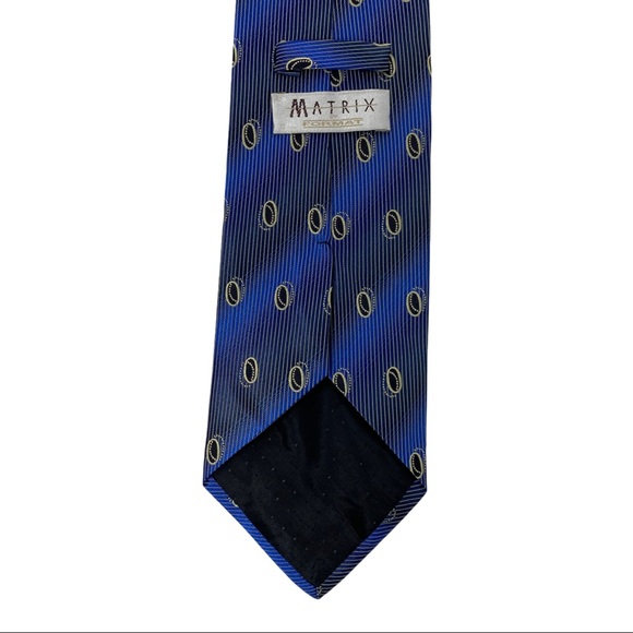 Matrix by Format Geometric Silk Tie, Blue - Picture 2 of 2